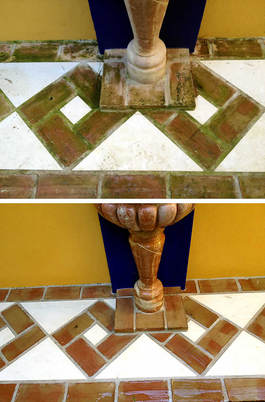  Limpieza de piedra - antes/después